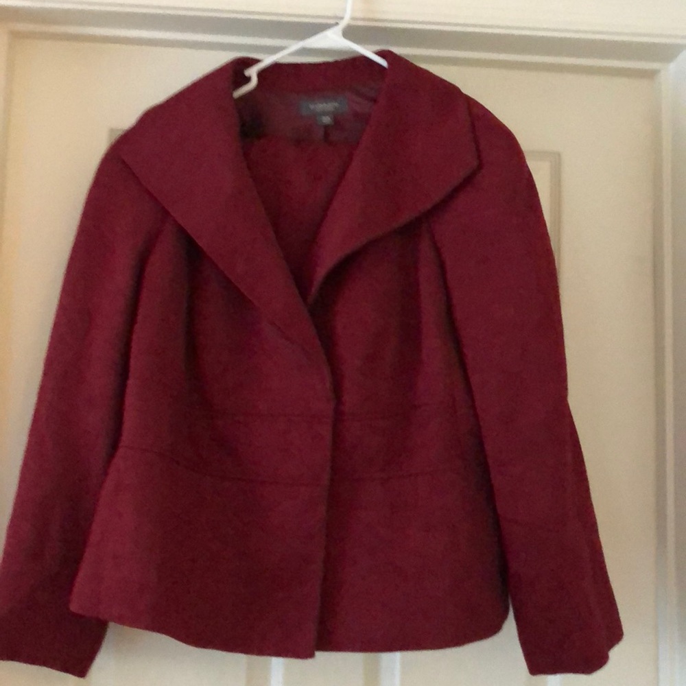 Liz Claiborne burgundy wine jacket/skirt suit